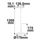Preview: ISOLED Track48 Hängeleuchte Shade 5,5W, 120°, 48V DC, schwarz, 3000K