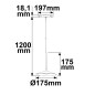 Preview: ISOLED Track48 Hängeleuchte Shade 5,5W, 120°, 48V DC, schwarz, 3000K, DALI dimmbar