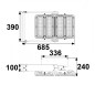 Preview: ISOLED LED Flutlicht 450W, 130x40° asymmetrisch, variabel, DALI dimmbar, neutralweiß, IP66