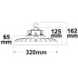 Preview: ISOLED LED Hallenleuchte FL2 Powerswitch, IK10, IP65, neutralweiß, 120°, 1-10V dimmbar 116422