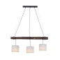 Preview: JUST LIGHT BARK Pendelleuchte E27 max.40W 3-fach Braun/Cremeweiß 11238-79