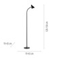 Preview: JUST LIGHT PIXIE LED Stehleuchte Warmweiss 4,5W schwarz 11249-18