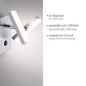 Preview: JUST LIGHT RICO LED Wandleuchte Warmweiss 4W 2-fach stahl 11276-55