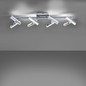 Preview: JUST LIGHT RICO LED Deckenleuchte Warmweiss 16W 8-fach stahl 11278-55