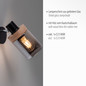 Preview: JUST LIGHT PASQUAL Wand- und Deckenleuchte E27 max.40W schwarz 11311-18