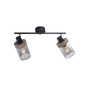 Preview: JUST LIGHT PASQUAL Wand- und Deckenleuchte E27 max.80W 2-fach schwarz 11312-18