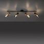 Preview: JUST LIGHT PASQUAL Deckenleuchte E27 max.160W 4-fach schwarz 11313-18
