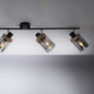 Preview: JUST LIGHT PASQUAL Deckenleuchte E27 max.160W 4-fach schwarz 11313-18