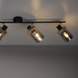 Preview: JUST LIGHT PASQUAL Deckenleuchte E27 max.160W 4-fach schwarz 11313-18