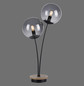 Preview: JUST LIGHT GERDA WIDOW Tischleuchte E14 max.50W 2-fach Holz-natur 11390-79
