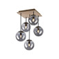 Preview: JUST LIGHT GERDA WIDOW Deckenleuchte E14 max.125W 5-fach Holz-natur 11395-79
