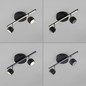 Preview: JUST LIGHT JARIK LED Deckenleuchte Warmweiss 7,4W 3-fach schwarz 11401-18