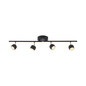Preview: JUST LIGHT JARIK LED Deckenleuchte Warmweiss 10,8W 5-fach schwarz 11402-18