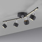 Preview: JUST LIGHT JARIK LED Deckenleuchte Warmweiss 10,8W 5-fach schwarz 11402-18