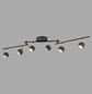 Preview: JUST LIGHT JARIK LED Deckenleuchte Warmweiss 16W 7-fach schwarz 11403-18