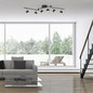 Preview: JUST LIGHT JARIK LED Deckenleuchte Warmweiss 16W 7-fach schwarz 11403-18