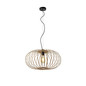 Preview: JUST LIGHT RACOON Pendelleuchte E27 max. 40W Holz-natur 11409-79