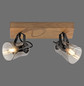 Preview: JUST LIGHT GERDA LANGSTRÖM Deckenleuchte E14 max. 20W 2-fach Holz-natur 11448-79
