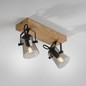 Preview: JUST LIGHT GERDA LANGSTRÖM Deckenleuchte E14 max. 20W 2-fach Holz-natur 11448-79