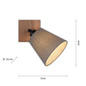 Preview: JUST LIGHT GERDA MICHEL Wand- und Deckenleuchte E27 max. 40W Holz-natur 11581-79