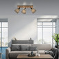 Preview: JUST LIGHT GERDA MICHEL Deckenleuchte E27 max. 40W 3-fach Holz-natur 11582-79