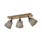 Preview: JUST LIGHT GERDA MICHEL Deckenleuchte E27 max. 40W 3-fach Holz-natur 11582-79