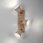Preview: JUST LIGHT GERDA MICHEL Deckenleuchte E27 max. 40W 3-fach Holz-natur 11582-79