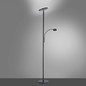 Preview: JUST LIGHT HANS LED Stehleuchte Warmweiss Dimmbar 25,5W 2-fach schwarz 11709-18