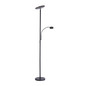 Preview: JUST LIGHT HANS LED Stehleuchte Warmweiss Dimmbar 25,5W 2-fach schwarz 11709-18