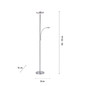 Preview: JUST LIGHT HANS LED Stehleuchte Warmweiss Dimmbar 25,5W 2-fach stahl 11709-55