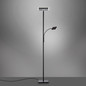 Preview: JUST LIGHT HANS LED Stehleuchte Warmweiss Dimmbar 25,5W 2-fach schwarz 11710-18