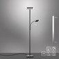 Preview: JUST LIGHT HANS LED Stehleuchte Warmweiss Dimmbar 25,5W 2-fach schwarz 11710-18