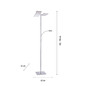 Preview: JUST LIGHT RUBEN LED Stehleuchte Warmweiss Dimmbar 5W 2-fach stahl 11725-55