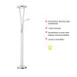 Preview: JUST LIGHT HELIA LED Stehleuchte Warmweiss Dimmbar 20,6W 2-fach stahl 11778-55