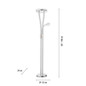 Preview: JUST LIGHT HELIA LED Stehleuchte Warmweiss Dimmbar 20,6W 2-fach stahl 11778-55