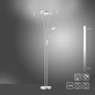 Preview: JUST LIGHT HELIA LED Stehleuchte Warmweiss Dimmbar 20,6W 2-fach stahl 11778-55