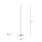 Preview: JUST LIGHT BELLA LED Stehleuchte Warmweiss Dimmbar 11W stahl 11785-55