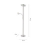 Preview: JUST LIGHT LOLAsmart-ROCCO LED Stehleuchte CCT Dimmbar 25,5W 2-fach stahl 11858-55
