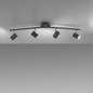 Preview: JUST LIGHT TARIK Deckenleuchte GU10 Warmweiss max.18W 4-fach anthrazit 11944-13