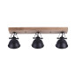 Preview: JUST LIGHT SAMIA Wand- und Deckenleuchte E14 max.40W 3-fach Braun/Schwarz 18-25cm 11983-18