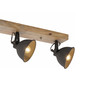 Preview: JUST LIGHT SAMIA Wand- und Deckenleuchte E14 max.40W 3-fach Braun/Schwarz 18-25cm 11983-18