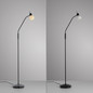 Preview: JUST LIGHT LOKI Stehleuchte E14 Warmweiss max.5W schwarz 12157-18