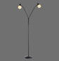 Preview: JUST LIGHT LOKI Stehleuchte E14 Warmweiss max.10W 2-fach schwarz 12158-18