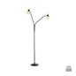Preview: JUST LIGHT LOKI Stehleuchte E14 Warmweiss max.10W 2-fach schwarz 12158-18