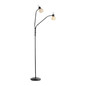 Preview: JUST LIGHT LOKI Stehleuchte E14 Warmweiss max.10W 2-fach schwarz 12158-18