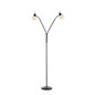 Preview: JUST LIGHT LOKI Stehleuchte E14 Warmweiss max.10W 2-fach schwarz 12158-18