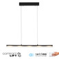 Preview: JUST LIGHT NELE LED Pendelleuchte Warmweiss Dimmbar 21W schwarz 12288-18