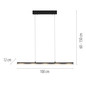 Preview: JUST LIGHT NELE LED Pendelleuchte Warmweiss Dimmbar 21W schwarz 12288-18