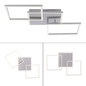 Preview: JUST LIGHT IVEN LED Deckenleuchte Warmweiss 21W 3-fach stahl 14003-55