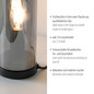 Preview: JUST LIGHT BOTTLE Tischleuchte E14 max. 25W rauchfarben 14006-25